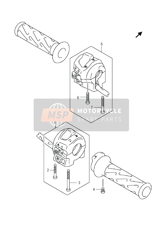 Suzuki AN400(A)(ZA) BURGMAN 2014 Commutateur de poignée pour un 2014 Suzuki AN400(A)(ZA) BURGMAN